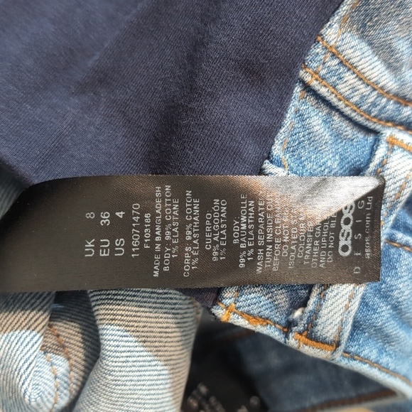 Asos Maternity Elastic Waistband Light Wash Jeans - Picture 5 of 5